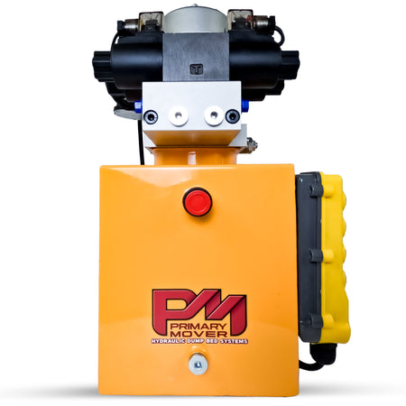 Primary Mover 12V Dual Double-Acting Hydraulic Power Unit: Compact, powerful, and versatile solution for dump trailers and trucks. Built for efficiency and reliability in demanding applications. Used for any truck or trailer application. 1/2 ton trucks.