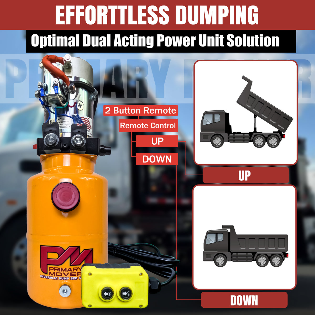 KTI 24Vdc Double Acting Hydraulic Power Unit with steel reservoirs, featuring a detailed view of its components, including controls and hydraulic mechanisms.