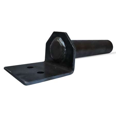 Hoist Hardware 621-6 Series Dump Bed Kit Saddles (Lower) featuring a black metal pole with a nut, essential for hydraulic truck and trailer systems.