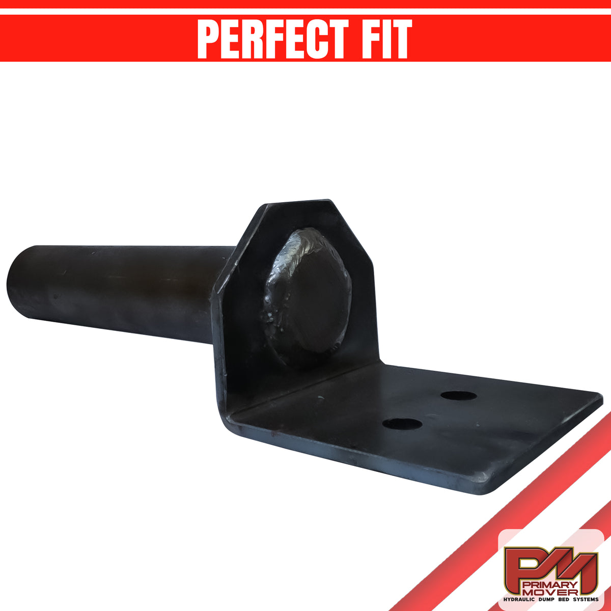 Hoist Hardware 621-6 Series Dump Bed Kit Saddles (Lower) Single Unit, featuring durable black metal construction with a round center, designed for truck and trailer hydraulic systems.