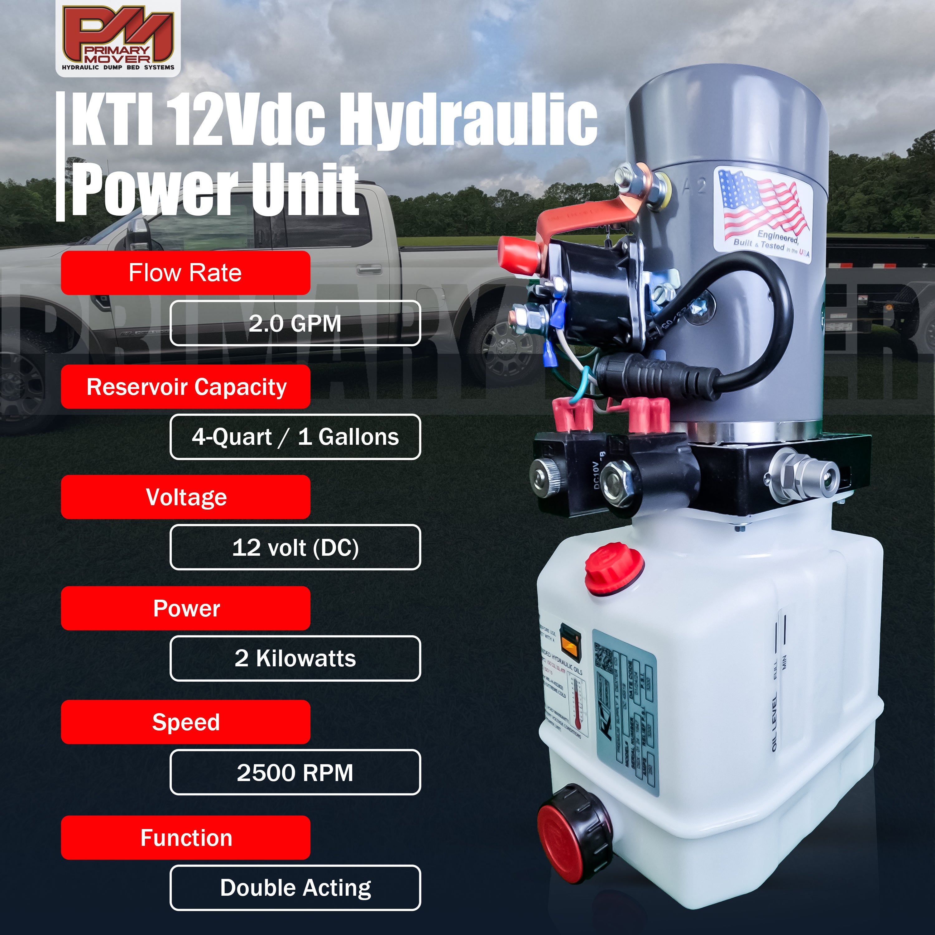 12k Single Hydraulic Trailer Jack Leg Kit Weld On or Bolt On, featuring red buttons, load holding valve, and zinc-plated components for durable, efficient trailer lifting.