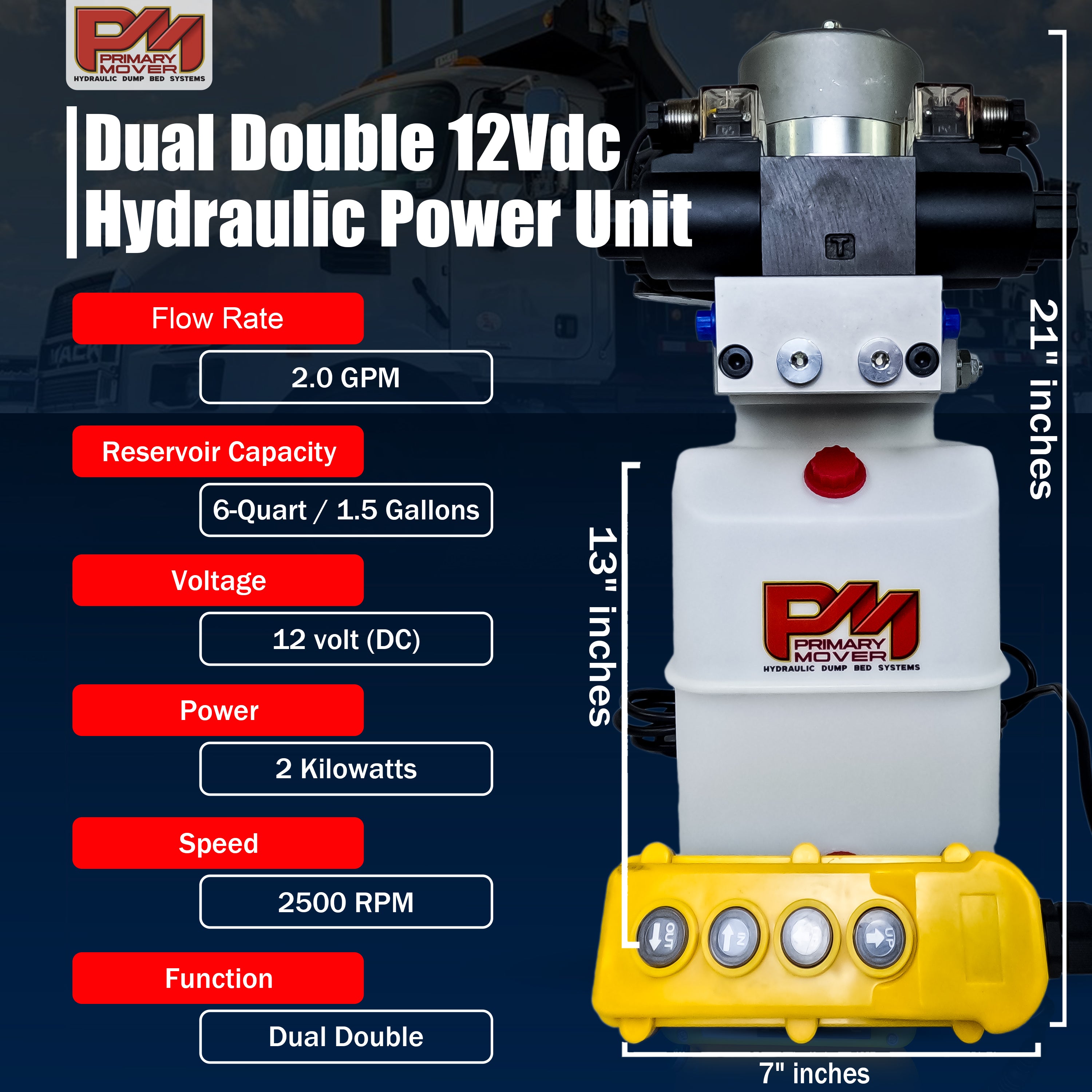 24k Double Hydraulic Trailer Jack Leg Kit Weld On or Bolt On with powerful hydraulic system, red buttons, and load holding valve for stable and effortless towing.